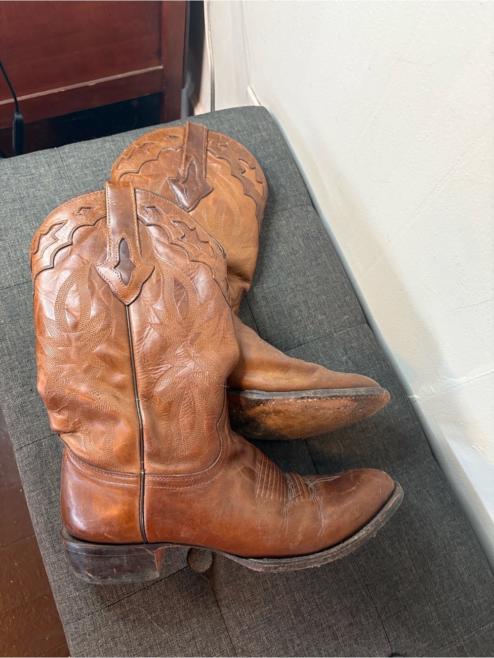 Vintage Resistol ranch by lucchese brown cowboy boots